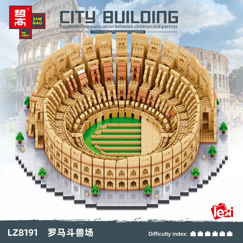 FUN IMAGINATION LZ8191 8191 non  ĐẤU TRƯỜNG LA MÃ bộ đồ chơi xếp lắp ráp ghép mô hình Buildings 5594 khối