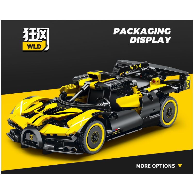 SEMBO 715300 non  CƠN LỐC BUGATTI tỷ lệ 1:18 bộ đồ chơi xếp lắp ráp ghép mô hình  BUGATTI BOLIDE Kỹ Thuật Công Nghệ Cao Mô Hình Phương Tiện 452 khối