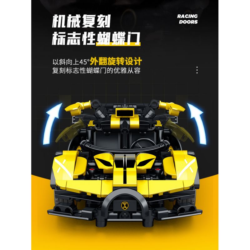 SEMBO 715300 non  CƠN LỐC BUGATTI tỷ lệ 1:18 bộ đồ chơi xếp lắp ráp ghép mô hình  BUGATTI BOLIDE Kỹ Thuật Công Nghệ Cao Mô Hình Phương Tiện 452 khối