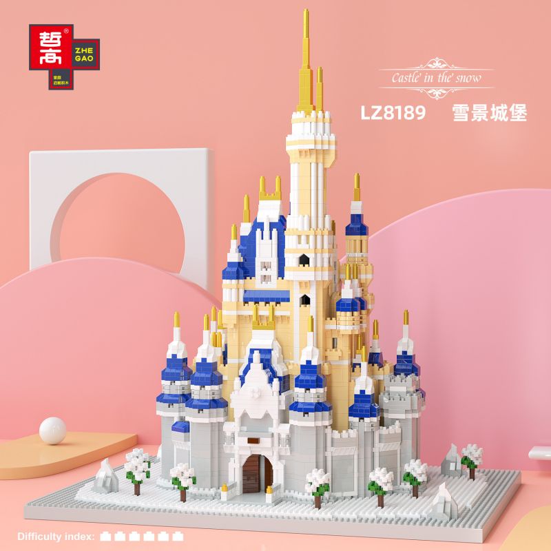 FUN IMAGINATION LZ8189 8189 non  LÂU ĐÀI TUYẾT bộ đồ chơi xếp lắp ráp ghép mô hình Buildings CASTLE IN THE SNOW 4775 khối