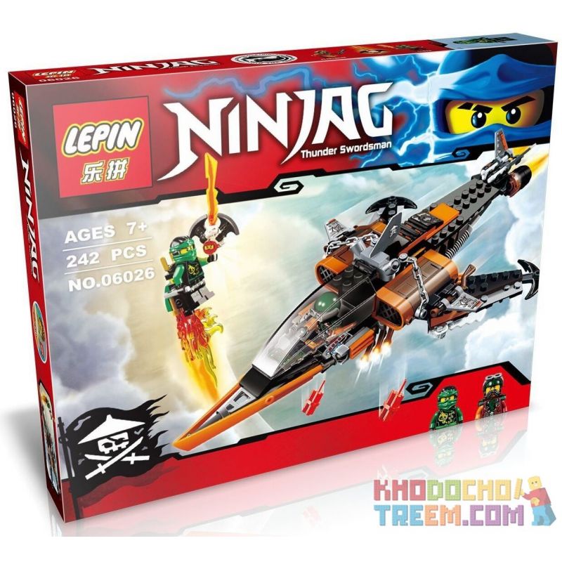 NOT Lego SKY SHARK 70601 LARI/BELA 10445 LELE 79229 LEPIN 06026 SHENG YUAN/SY 528 SY528 xếp lắp ráp ghép mô hình PHI THUYỀN CÁ MẬP CHIẾN ĐẤU BẦU TRỜI The Lego Ninjago Movie Ninja Lốc Xoáy 221 khối