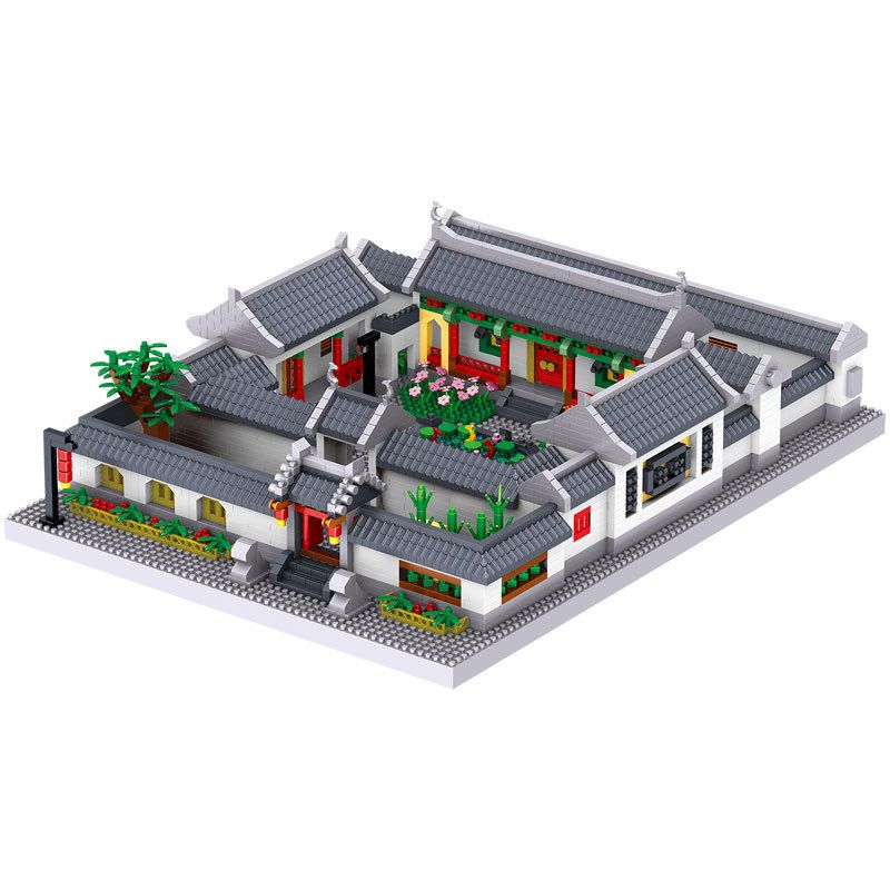 FUN IMAGINATION LZ8055 8055 non Lego SÂN NHÀ bộ đồ chơi xếp lắp ráp ghép mô hình Buildings 5018 khối