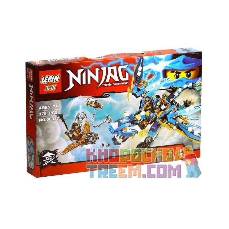 NOT Lego JAY'S ELEMENTAL DRAGON 70602 LARI/BELA 10446 LELE 79230 LEPIN 06027 SHENG YUAN/SY 531 SY531 xếp lắp ráp ghép mô hình RỒNG SÉT CỦA JAY NGUYÊN TỐ The Lego Ninjago Movie Ninja Lốc Xoáy 250 khối