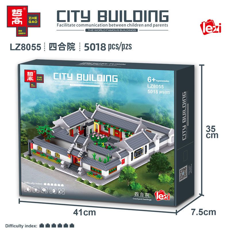FUN IMAGINATION LZ8055 8055 non  SÂN NHÀ bộ đồ chơi xếp lắp ráp ghép mô hình Buildings 5018 khối