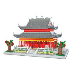 FUN IMAGINATION LZ8054 8054 non  ĐỀN THỜ KHỔNG TỬ NAM KINH bộ đồ chơi xếp lắp ráp ghép mô hình Buildings