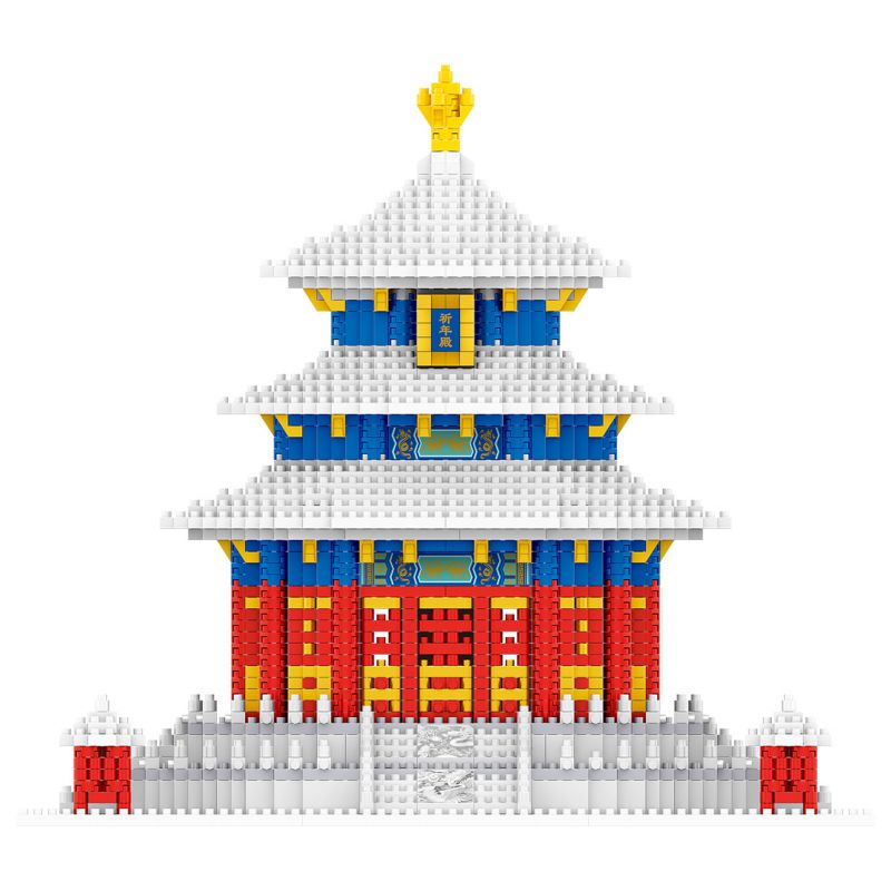 FUN IMAGINATION LZ8050 8050 non  NGÔI ĐỀN TUYẾT CỦA THIÊN ĐƯỜNG bộ đồ chơi xếp lắp ráp ghép mô hình Buildings TEMPLE OF HEAVEN 2641 khối