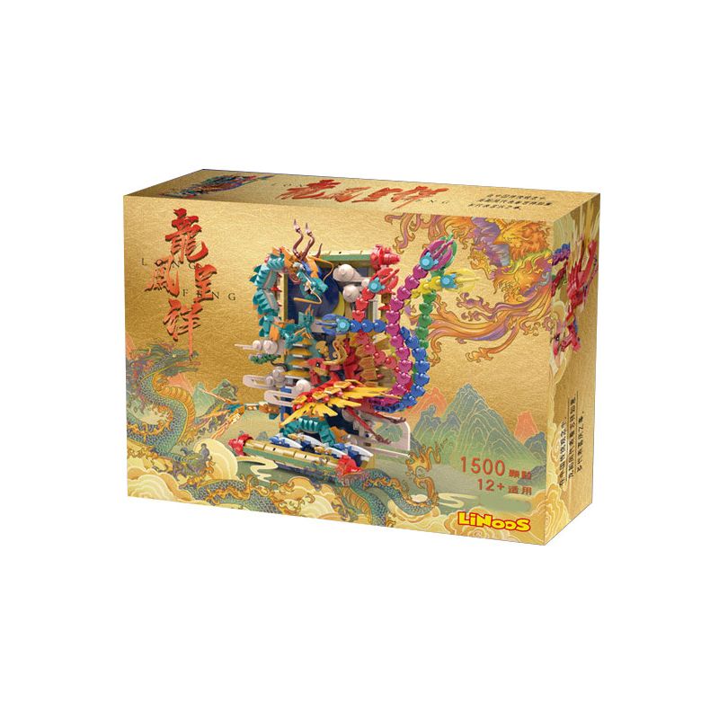 LINOOS LN7042 7042 non  RỒNG VÀ PHƯỢNG bộ đồ chơi xếp lắp ráp ghép mô hình Chinese Traditional Festivals Lễ Hội Cổ Truyền 1520 khối