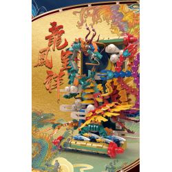 LINOOS LN7042 7042 non  RỒNG VÀ PHƯỢNG bộ đồ chơi xếp lắp ráp ghép mô hình Chinese Traditional Festivals Lễ Hội Cổ Truyền 1520 khối
