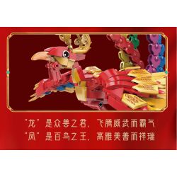 LINOOS LN7042 7042 non  RỒNG VÀ PHƯỢNG bộ đồ chơi xếp lắp ráp ghép mô hình Chinese Traditional Festivals Lễ Hội Cổ Truyền 1520 khối