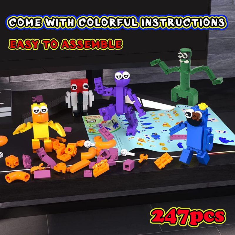 KB300 non  CẦU VỒNG BẠN BÈ bộ đồ chơi xếp lắp ráp ghép mô hình Rainbow  247 khối