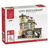 MorkModel 20114 Mork Model 20114 non  NHÀ HÀNG TÂY THÀNH THỊ bộ đồ chơi xếp lắp ráp ghép mô hình City CITY RESTAURANT BLOCK MODULE Thành Phố 1489 khối