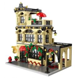 MorkModel 20114 Mork Model 20114 non  NHÀ HÀNG TÂY THÀNH THỊ bộ đồ chơi xếp lắp ráp ghép mô hình City CITY RESTAURANT BLOCK MODULE Thành Phố 1489 khối