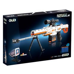 GUDI 70004 non  SÚNG BẮN TỈA BARRETT bộ đồ chơi xếp lắp ráp ghép mô hình 692 khối