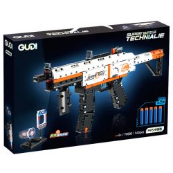 GUDI 70003 non  SÚNG TIỂU LIÊN MP5 bộ đồ chơi xếp lắp ráp ghép mô hình 540 khối