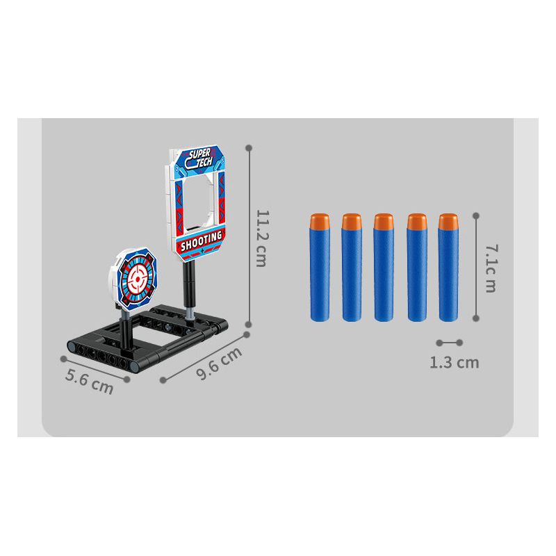 GUDI 70003 non  SÚNG TIỂU LIÊN MP5 bộ đồ chơi xếp lắp ráp ghép mô hình 540 khối