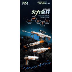 GUDI 70001 non  ĐẠI BÀNG SA MẠC bộ đồ chơi xếp lắp ráp ghép mô hình 345 khối