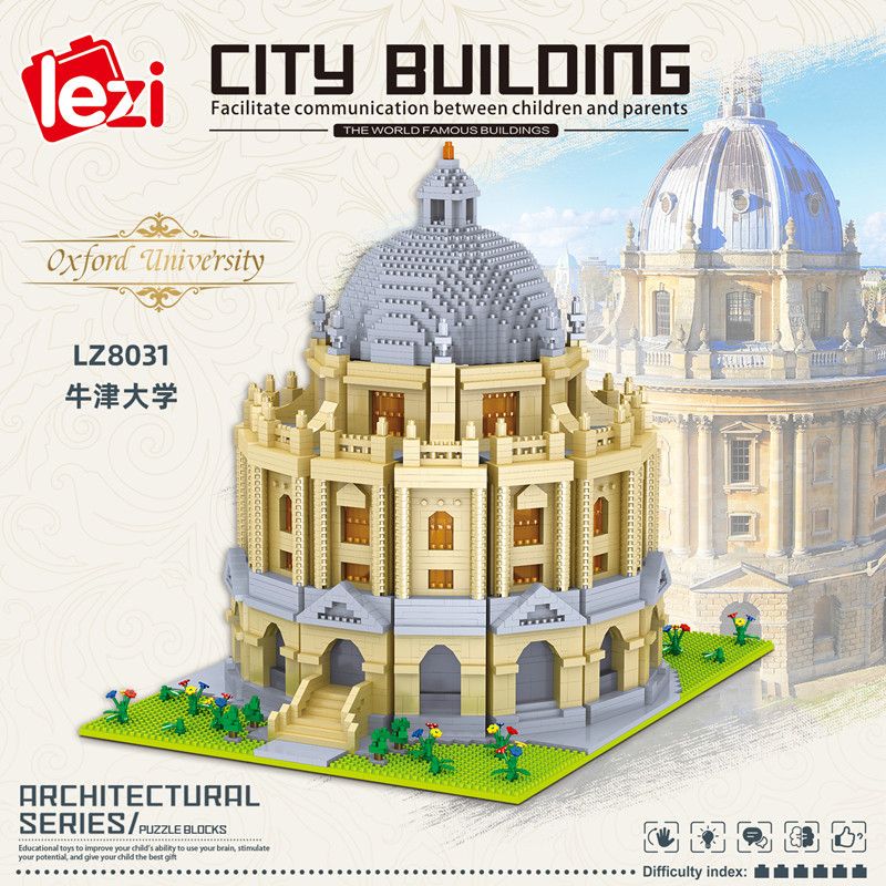 FUN IMAGINATION LZ8031 8031 non  ĐẠI HỌC OXFORD bộ đồ chơi xếp lắp ráp ghép mô hình Buildings 5452 khối