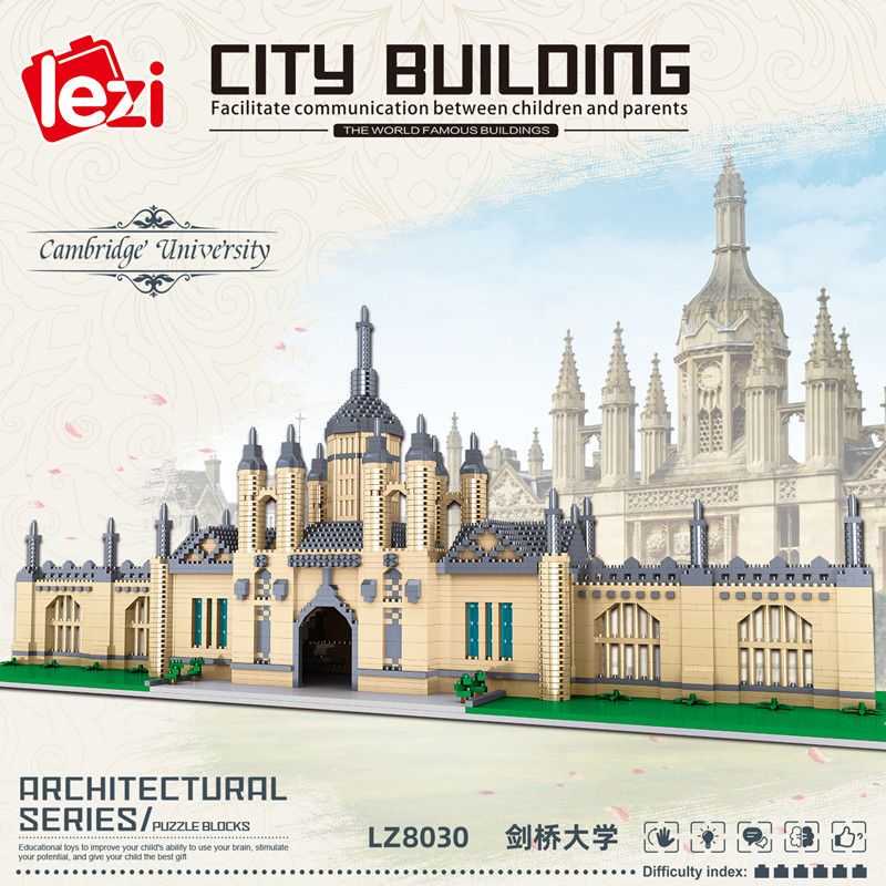 FUN IMAGINATION LZ8030 8030 non  ĐẠI HỌC CAMBRIDGE bộ đồ chơi xếp lắp ráp ghép mô hình Buildings CAMBRIDGE UNIVERSITY 4799 khối