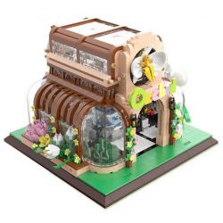 ZHEGAO 00419 non  NHÀ PHONG LAN bộ đồ chơi xếp lắp ráp ghép mô hình Modular Buildings ORCHID GREEN HOUSE Mô Hình Nhà Cửa 2183 khối