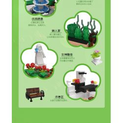 ZHEGAO 00419 non  NHÀ PHONG LAN bộ đồ chơi xếp lắp ráp ghép mô hình Modular Buildings ORCHID GREEN HOUSE Mô Hình Nhà Cửa 2183 khối