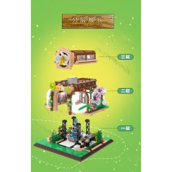 ZHEGAO 00419 non  NHÀ PHONG LAN bộ đồ chơi xếp lắp ráp ghép mô hình Modular Buildings ORCHID GREEN HOUSE Mô Hình Nhà Cửa 2183 khối