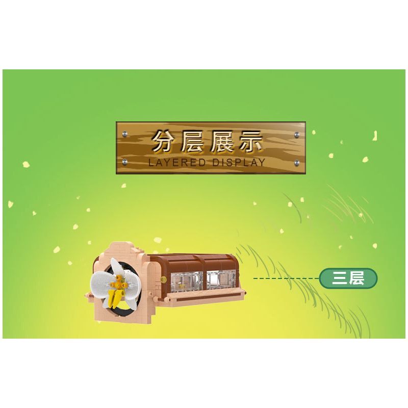 ZHEGAO 00419 non  NHÀ PHONG LAN bộ đồ chơi xếp lắp ráp ghép mô hình Modular Buildings ORCHID GREEN HOUSE Mô Hình Nhà Cửa 2183 khối