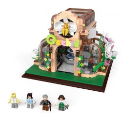ZHEGAO 00419 non  NHÀ PHONG LAN bộ đồ chơi xếp lắp ráp ghép mô hình Modular Buildings ORCHID GREEN HOUSE Mô Hình Nhà Cửa 2183 khối