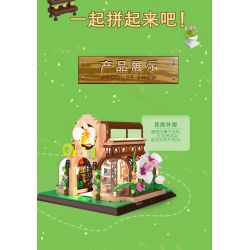 ZHEGAO 00419 non  NHÀ PHONG LAN bộ đồ chơi xếp lắp ráp ghép mô hình Modular Buildings ORCHID GREEN HOUSE Mô Hình Nhà Cửa 2183 khối