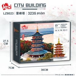 FUN IMAGINATION LZ8023 8023 non  CHÙA LÔI PHONG bộ đồ chơi xếp lắp ráp ghép mô hình Buildings 3235 khối