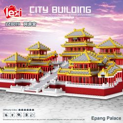 FUN IMAGINATION LZ8019 8019 non  CUNG ĐIỆN AFANG bộ đồ chơi xếp lắp ráp ghép mô hình Buildings EPANG PALACE 5184 khối