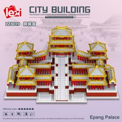 FUN IMAGINATION LZ8019 8019 non  CUNG ĐIỆN AFANG bộ đồ chơi xếp lắp ráp ghép mô hình Buildings EPANG PALACE 5184 khối