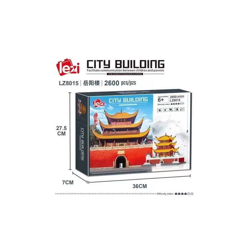 FUN IMAGINATION LZ8015 8015 non  THÁP NHẠC DƯƠNG bộ đồ chơi xếp lắp ráp ghép mô hình Buildings 2600 khối