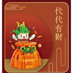 KAIDO KD99010 99010 non  TÚI MAY MẮN ÔNG GIÀ NOEL bộ đồ chơi xếp lắp ráp ghép mô hình Creator LUCKY BAG Sáng Tạo