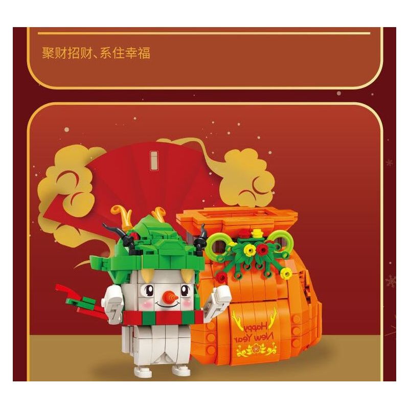 KAIDO KD99010 99010 non  TÚI MAY MẮN ÔNG GIÀ NOEL bộ đồ chơi xếp lắp ráp ghép mô hình Creator LUCKY BAG Sáng Tạo