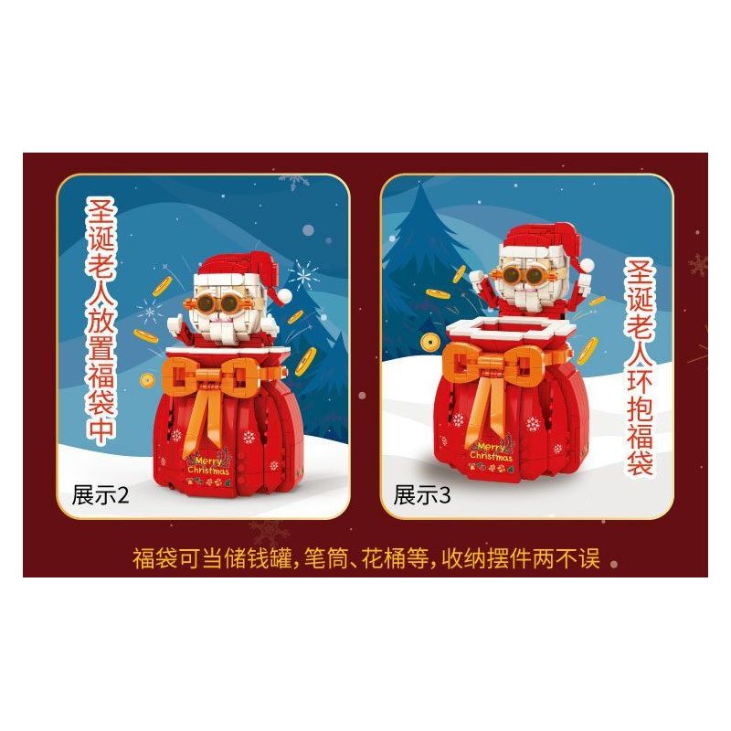 KAIDO KD99010 99010 non  TÚI MAY MẮN ÔNG GIÀ NOEL bộ đồ chơi xếp lắp ráp ghép mô hình Creator LUCKY BAG Sáng Tạo