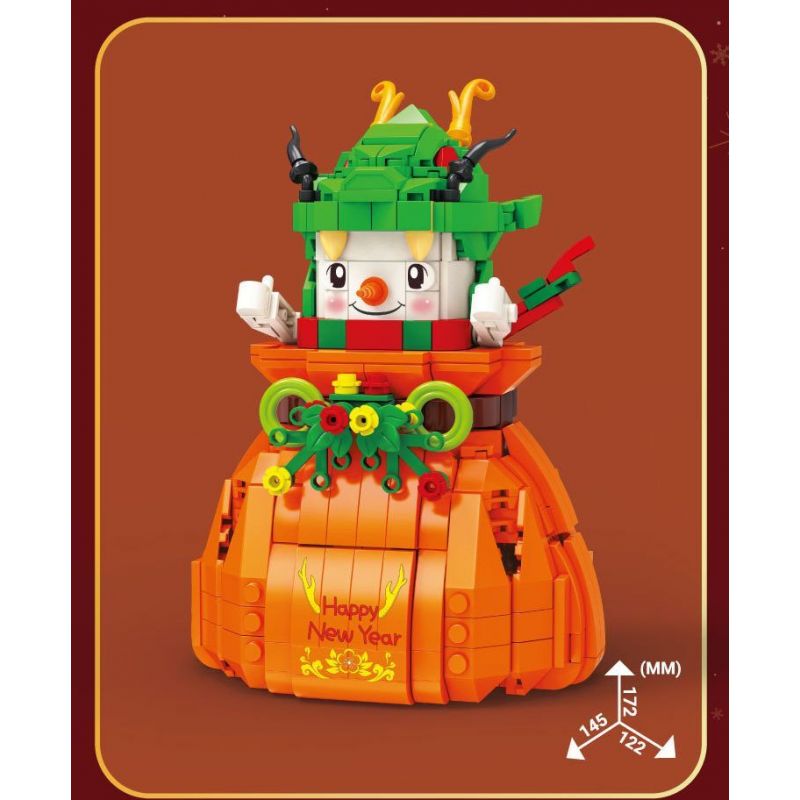 KAIDO KD99010 99010 non  TÚI MAY MẮN ÔNG GIÀ NOEL bộ đồ chơi xếp lắp ráp ghép mô hình Creator LUCKY BAG Sáng Tạo