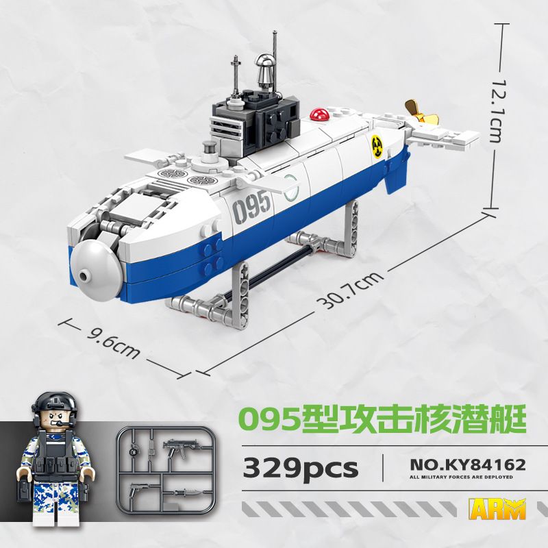 Kazi KY84162 84162 non  ĐẠI BÀNG SỨC MẠNH QUỐC GIA MỚI TÀU NGẦM TẤN CÔNG HẠT NHÂN TYPE 095 bộ đồ chơi xếp lắp ráp ghép mô hình Military Army ALL MILITARY FORCES ARE DEPLOYED Quân Sự Bộ Đội 329 khối