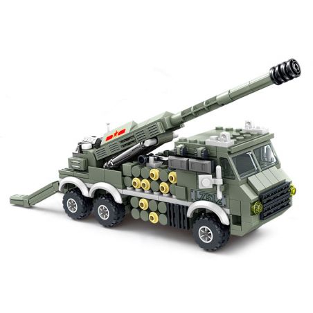 Kazi KY84164 84164 non  NATIONAL POWER EAGLE MỚI LỰU PHÁO GẮN TRÊN XE 155 MM bộ đồ chơi xếp lắp ráp ghép mô hình Military Army ALL MILITARY FORCES ARE DEPLOYED Quân Sự Bộ Đội 404 khối
