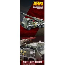 Kazi KY84164 84164 non  NATIONAL POWER EAGLE MỚI LỰU PHÁO GẮN TRÊN XE 155 MM bộ đồ chơi xếp lắp ráp ghép mô hình Military Army ALL MILITARY FORCES ARE DEPLOYED Quân Sự Bộ Đội 404 khối