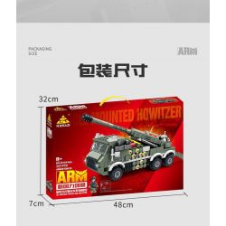 Kazi KY84164 84164 non  NATIONAL POWER EAGLE MỚI LỰU PHÁO GẮN TRÊN XE 155 MM bộ đồ chơi xếp lắp ráp ghép mô hình Military Army ALL MILITARY FORCES ARE DEPLOYED Quân Sự Bộ Đội 404 khối