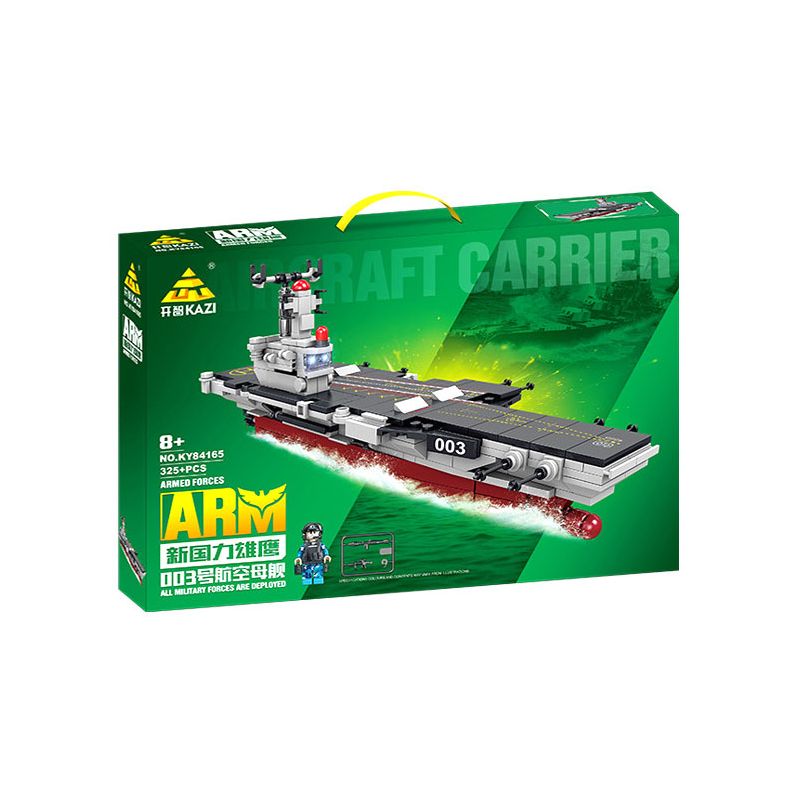 Kazi KY84165 84165 non  ĐẠI BÀNG SỨC MẠNH QUỐC GIA MỚI TÀU SÂN BAY SỐ 003 bộ đồ chơi xếp lắp ráp ghép mô hình Military Army ALL MILITARY FORCES ARE DEPLOYED Quân Sự Bộ Đội 325 khối
