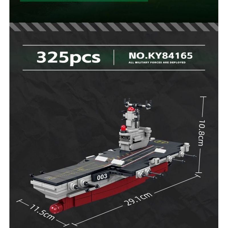 Kazi KY84165 84165 non  ĐẠI BÀNG SỨC MẠNH QUỐC GIA MỚI TÀU SÂN BAY SỐ 003 bộ đồ chơi xếp lắp ráp ghép mô hình Military Army ALL MILITARY FORCES ARE DEPLOYED Quân Sự Bộ Đội 325 khối