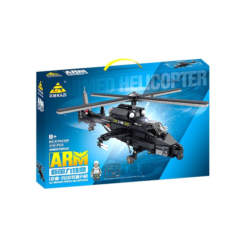 Kazi KY84166 84166 non  ĐẠI BÀNG SỨC MẠNH QUỐC GIA MỚI TRỰC THĂNG VŨ TRANG WUZHI-19 bộ đồ chơi xếp lắp ráp ghép mô hình Military Army ALL MILITARY FORCES ARE DEPLOYED Quân Sự Bộ Đội 318 khối