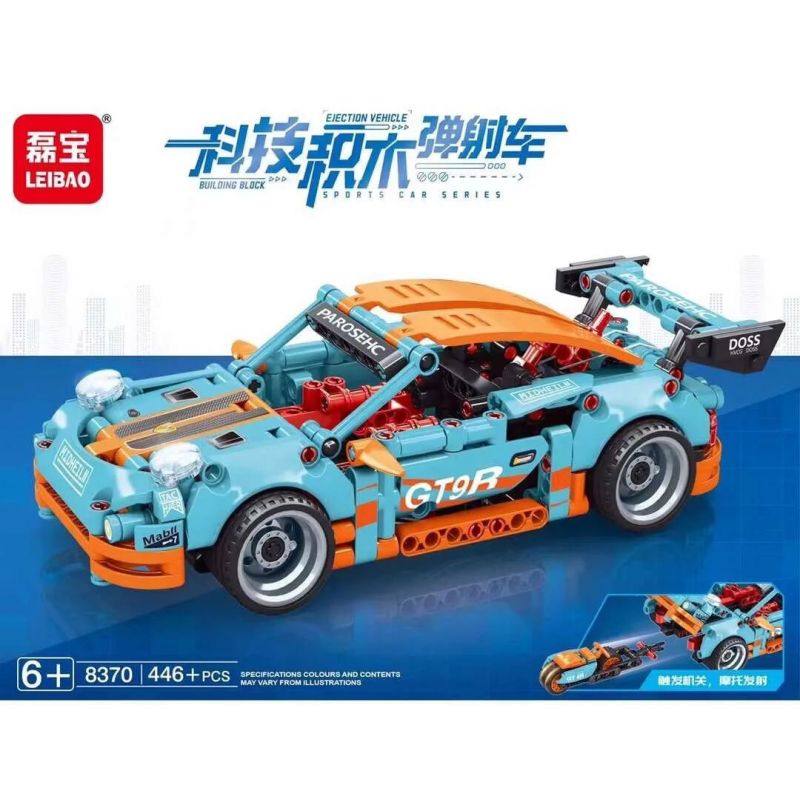 LEIBAO 8370 non  XE PHÓNG CÔNG NGHỆ bộ đồ chơi xếp lắp ráp ghép mô hình  Kỹ Thuật Công Nghệ Cao Mô Hình Phương Tiện 446 khối