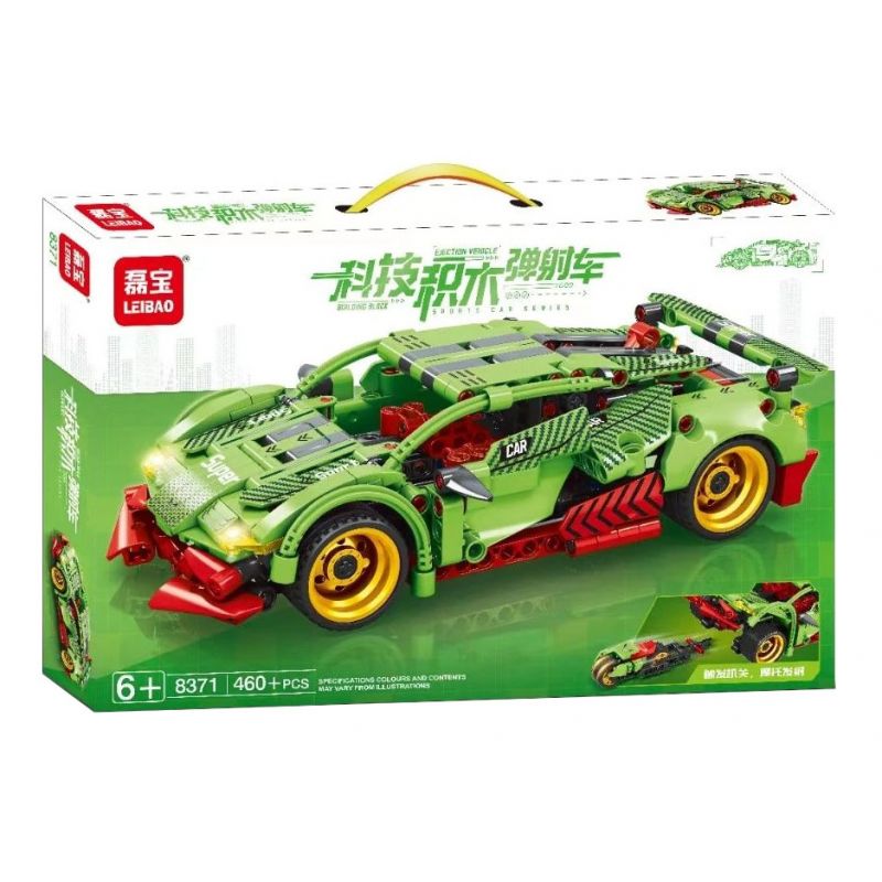 LEIBAO 8371 non  XE PHÓNG CÔNG NGHỆ bộ đồ chơi xếp lắp ráp ghép mô hình  Kỹ Thuật Công Nghệ Cao Mô Hình Phương Tiện 460 khối