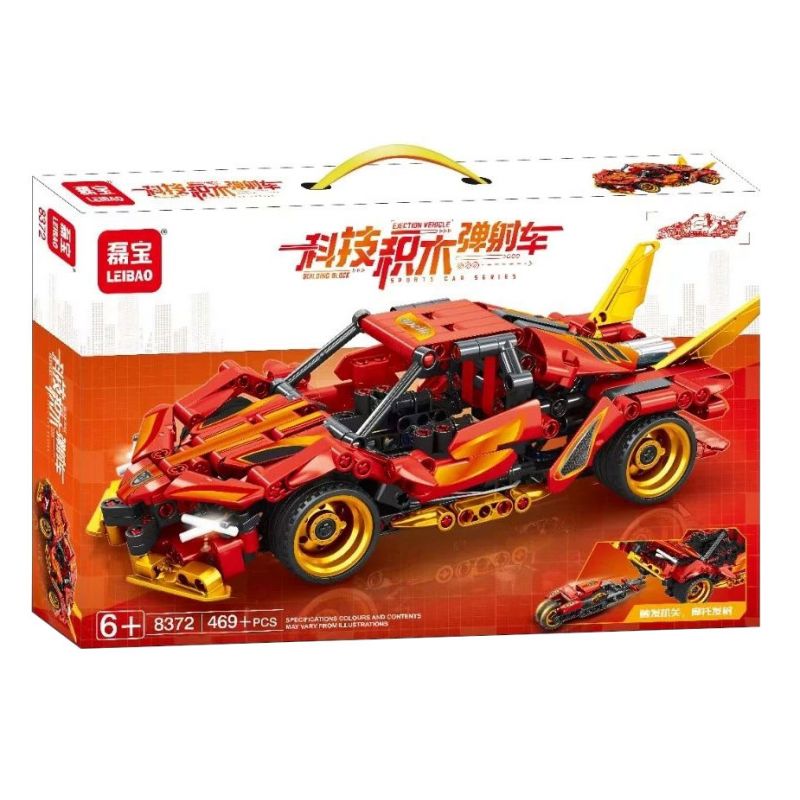 LEIBAO 8372 non  XE PHÓNG CÔNG NGHỆ bộ đồ chơi xếp lắp ráp ghép mô hình  Kỹ Thuật Công Nghệ Cao Mô Hình Phương Tiện 469 khối
