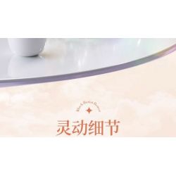 SEMBO 611082 non  SHOP HOA DƯỚI TRĂNG bộ đồ chơi xếp lắp ráp ghép mô hình FLOWERS AND MOON 1300 khối