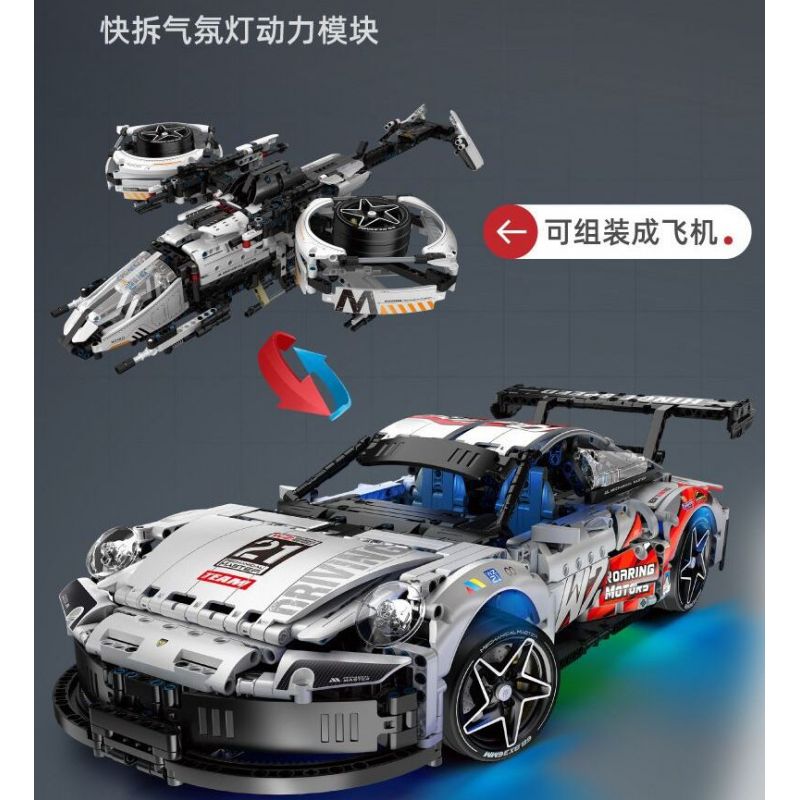 IM.MASTER QIHUI 9821 non  BẬC THẦY MÁY MÓC XE THỂ THAO PORSCHE tỷ lệ 1:10 bộ đồ chơi xếp lắp ráp ghép mô hình  Kỹ Thuật Công Nghệ Cao Mô Hình Phương Tiện 1861 khối