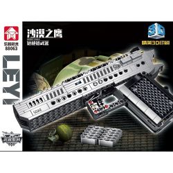 LE YI 88063 non  VŨ KHÍ NÒNG NGẮN DESERT EAGLE bộ đồ chơi xếp lắp ráp ghép mô hình Military Army Quân Sự Bộ Đội 408 khối