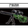 LE YI 88075 non  SÚNG BẮN TỈA AWM bộ đồ chơi xếp lắp ráp ghép mô hình Military Army AWM SNIPING RIFLE Quân Sự Bộ Đội 402 khối